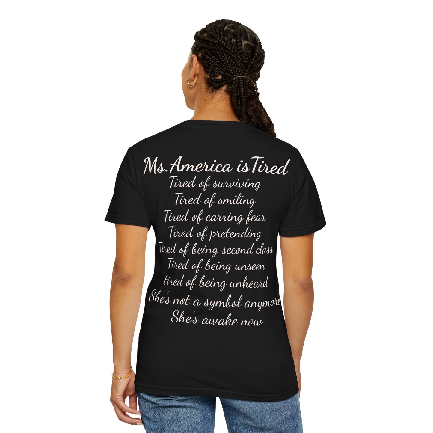Rage Academy ~ Ms. America Is Tired Tee ~ Fourth of July Limited Edition