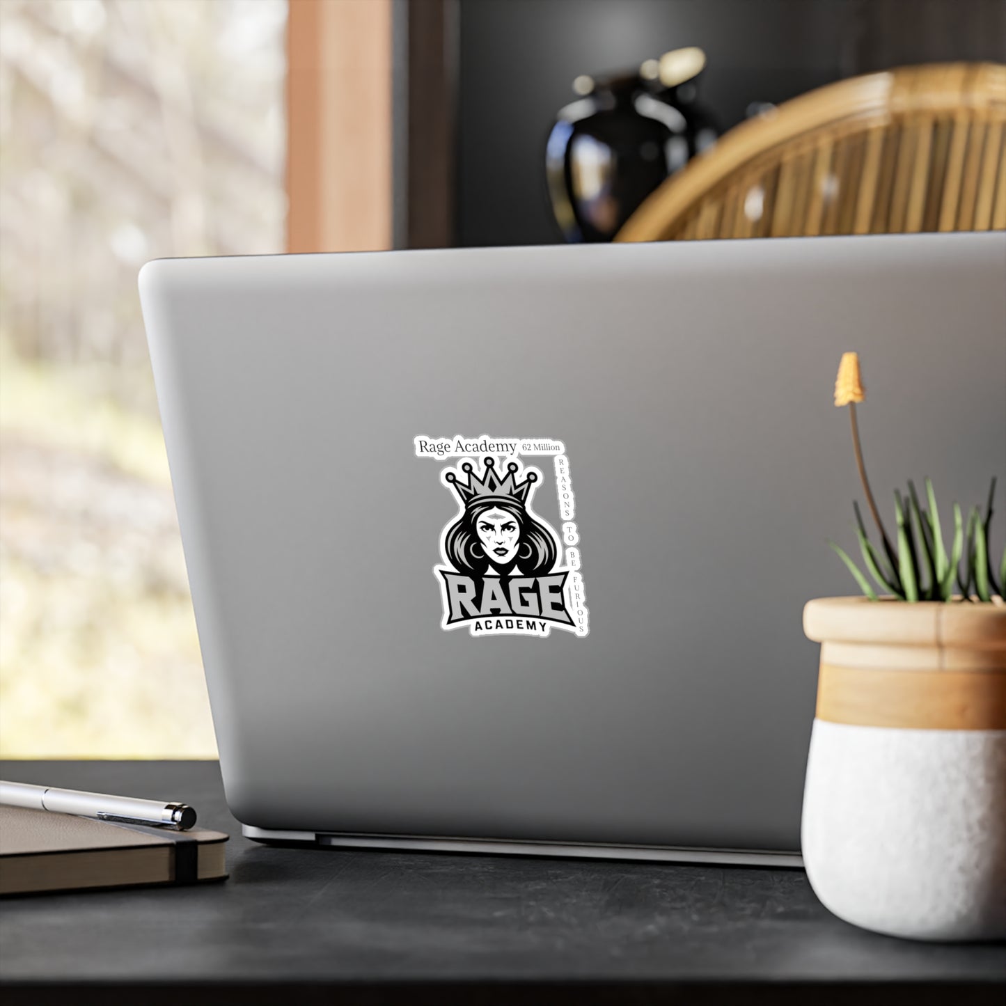 Rage Academy Vinyl Sticker – Kiss-Cut Decal (’62 Million Reasons to Be Furious’)