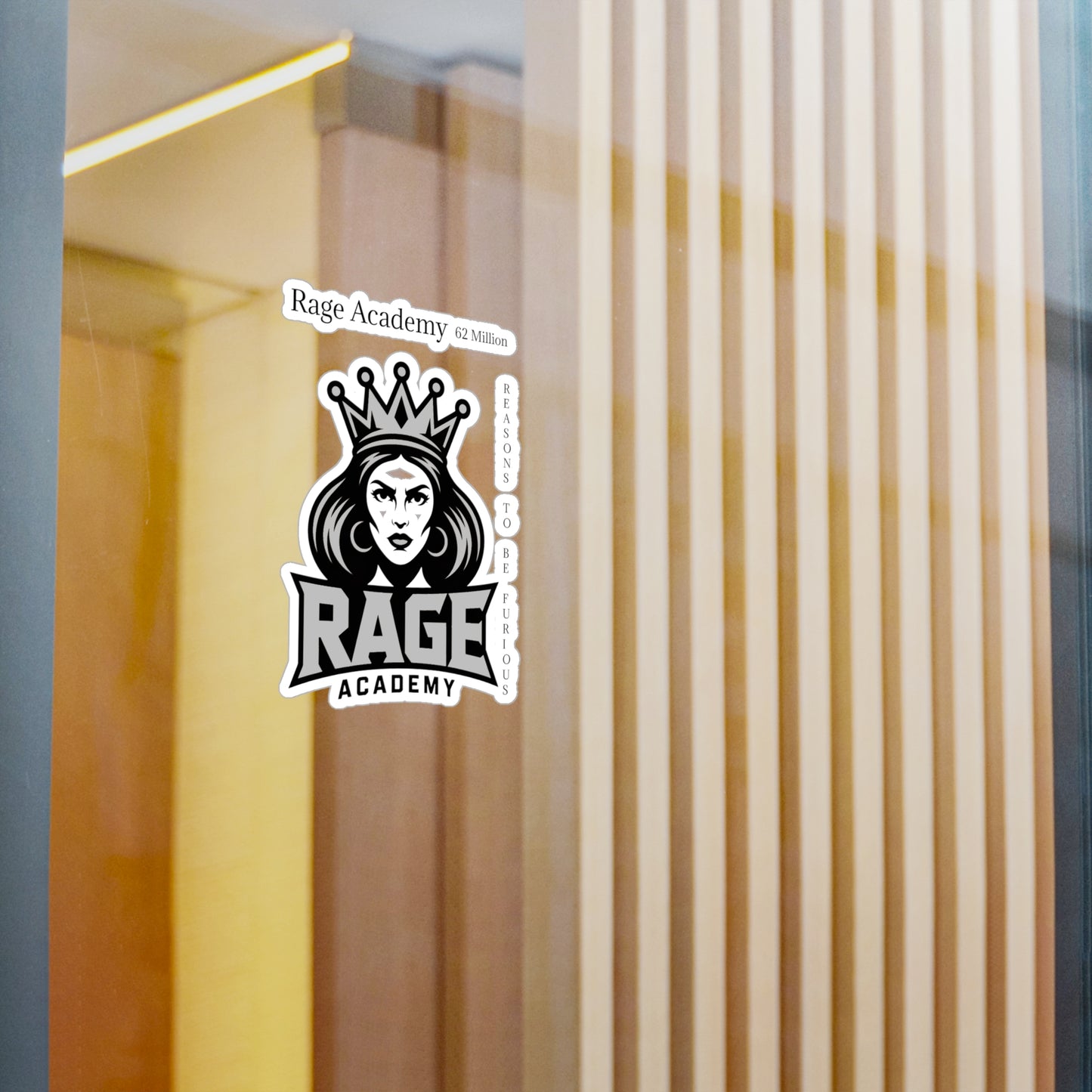 Rage Academy Vinyl Sticker – Kiss-Cut Decal (’62 Million Reasons to Be Furious’)