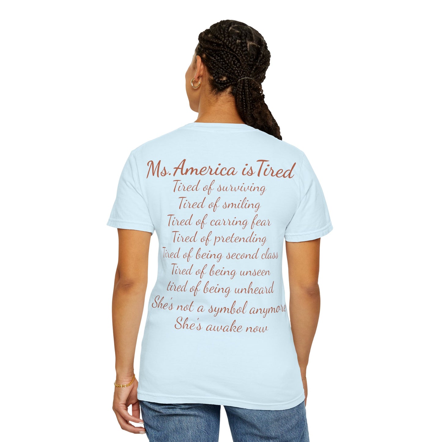 Rage Academy ~ Ms. America Is Tired Tee ~ Fourth of July Limited Edition