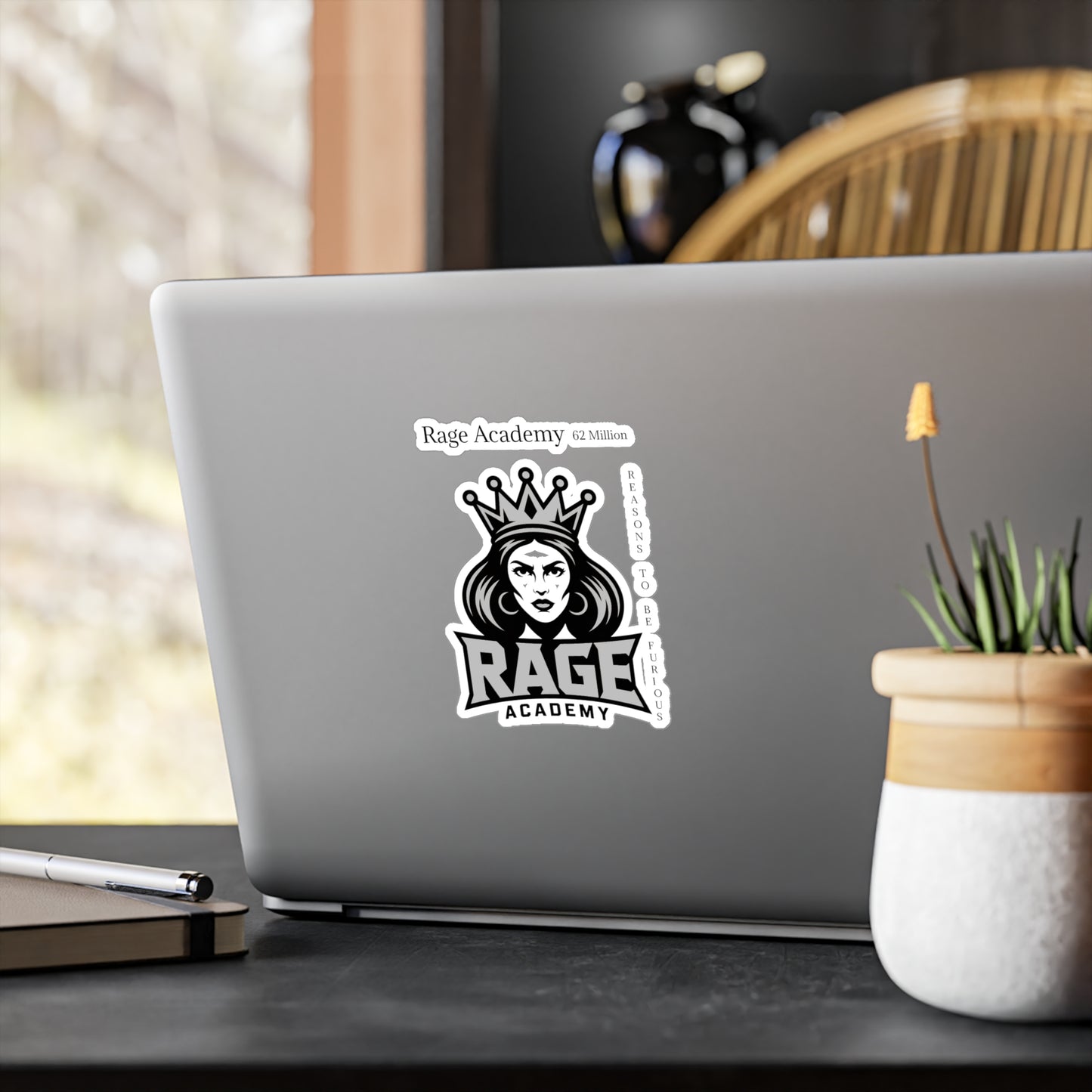 Rage Academy Vinyl Sticker – Kiss-Cut Decal (’62 Million Reasons to Be Furious’)