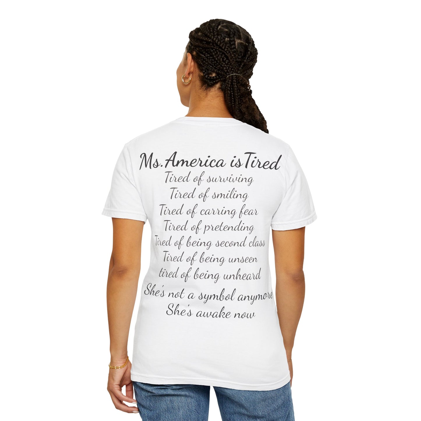 Rage Academy ~ Ms. America Is Tired Tee ~ Fourth of July Limited Edition