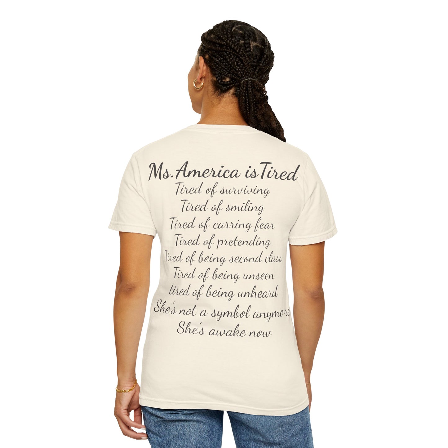 Rage Academy ~ Ms. America Is Tired Tee ~ Fourth of July Limited Edition